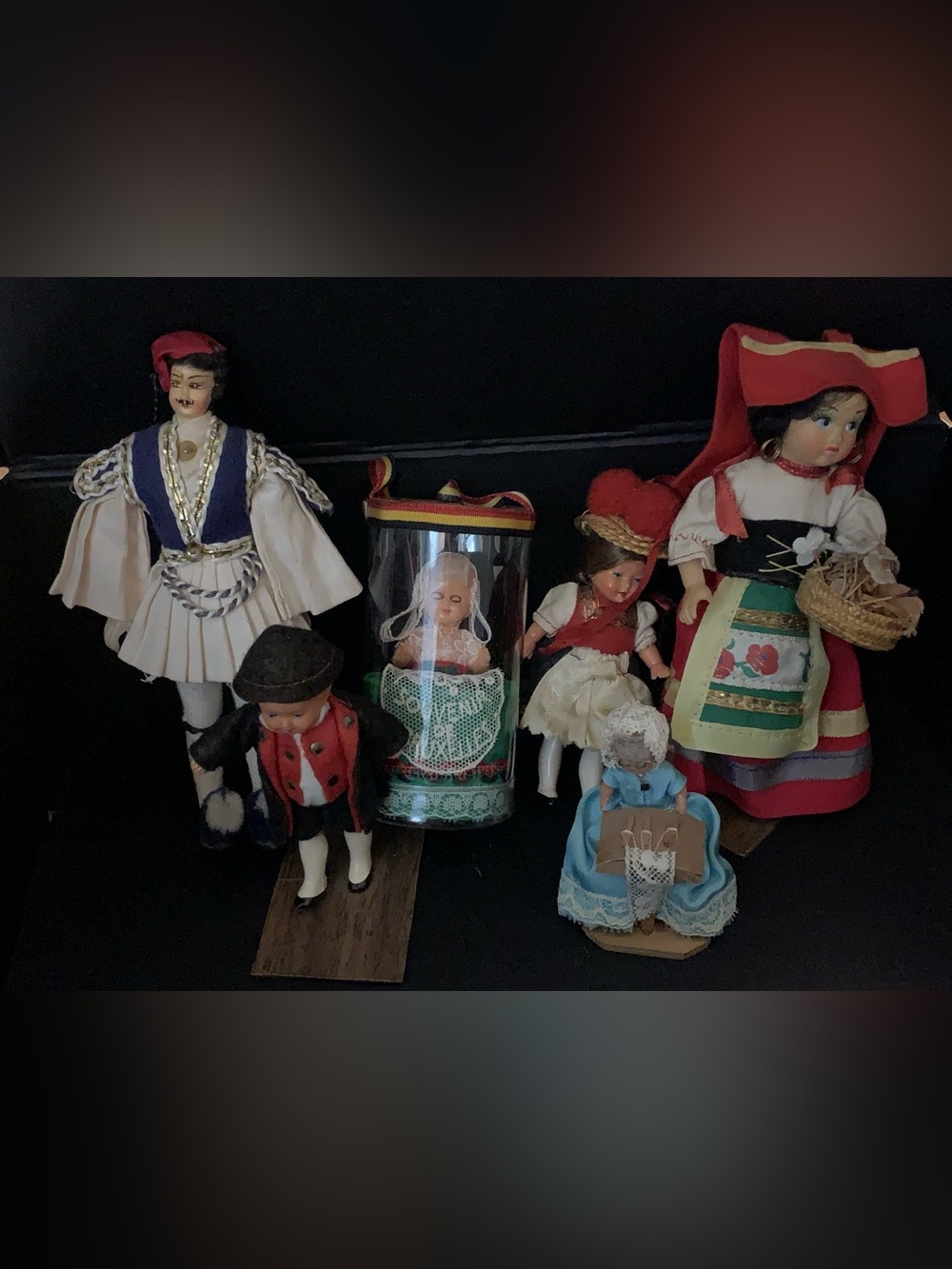 Vintage World Travel Miniature Doll Collection. 1950-1960s.